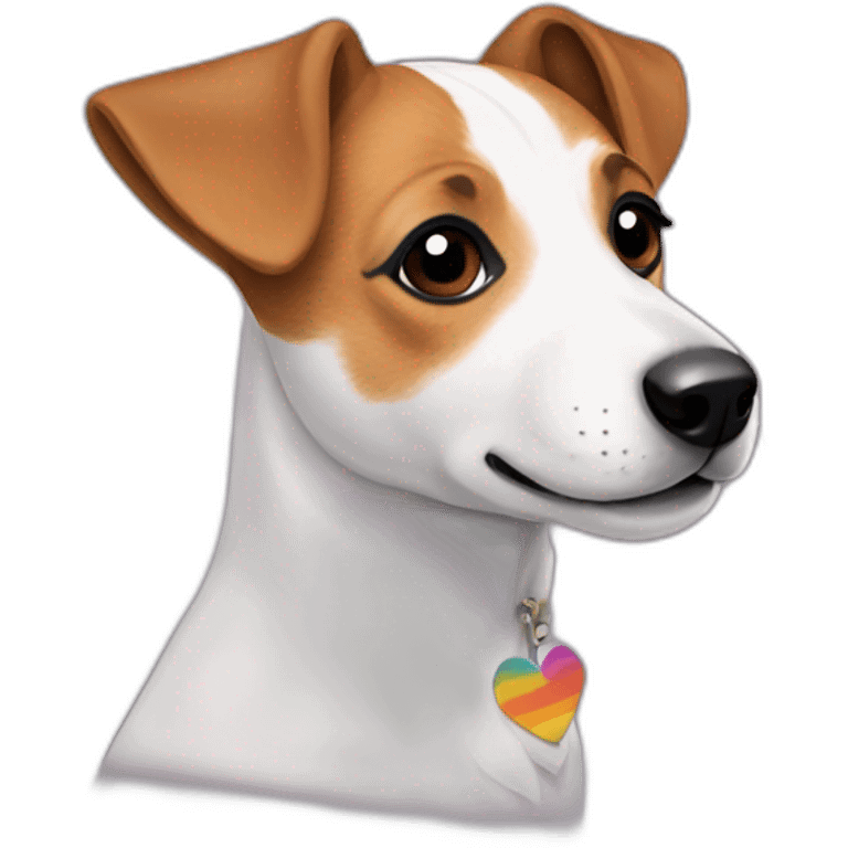 Jack russell dressed lgbt emoji