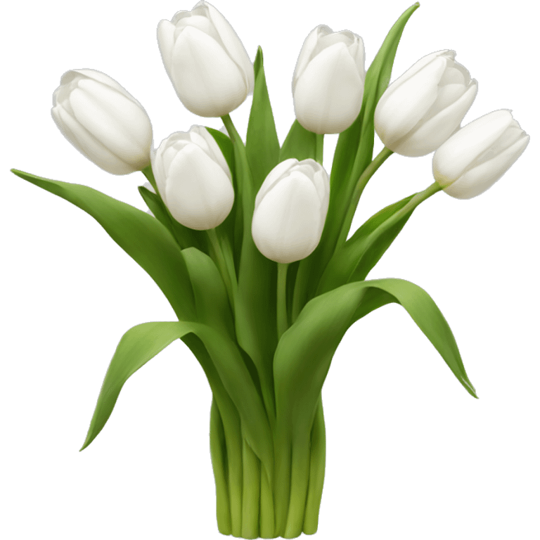 white tulips  emoji