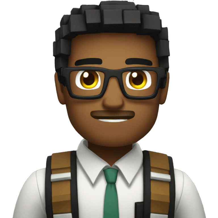 Nerd minecraft emoji