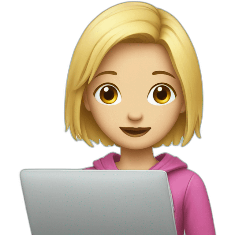 girl laptop illustration emoji