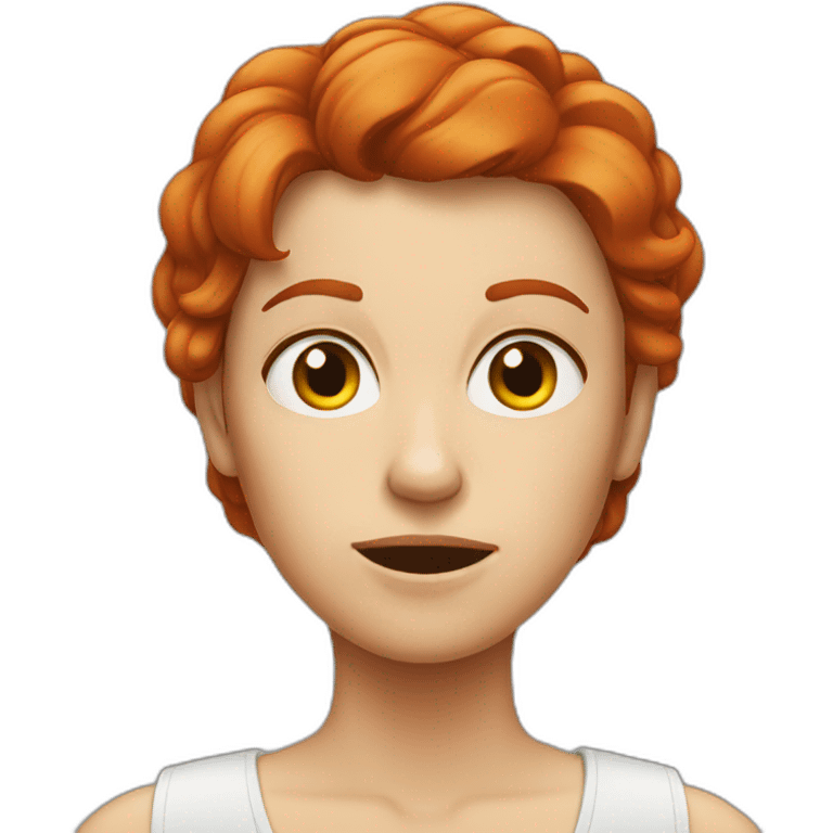 Redhead woman mad emoji