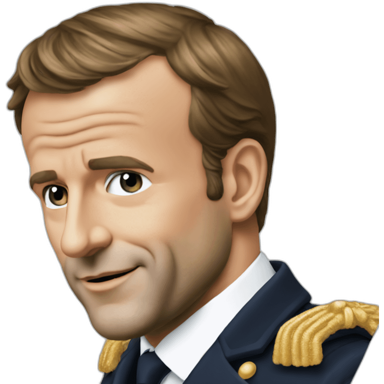 Emmanuel macron comme un roi emoji