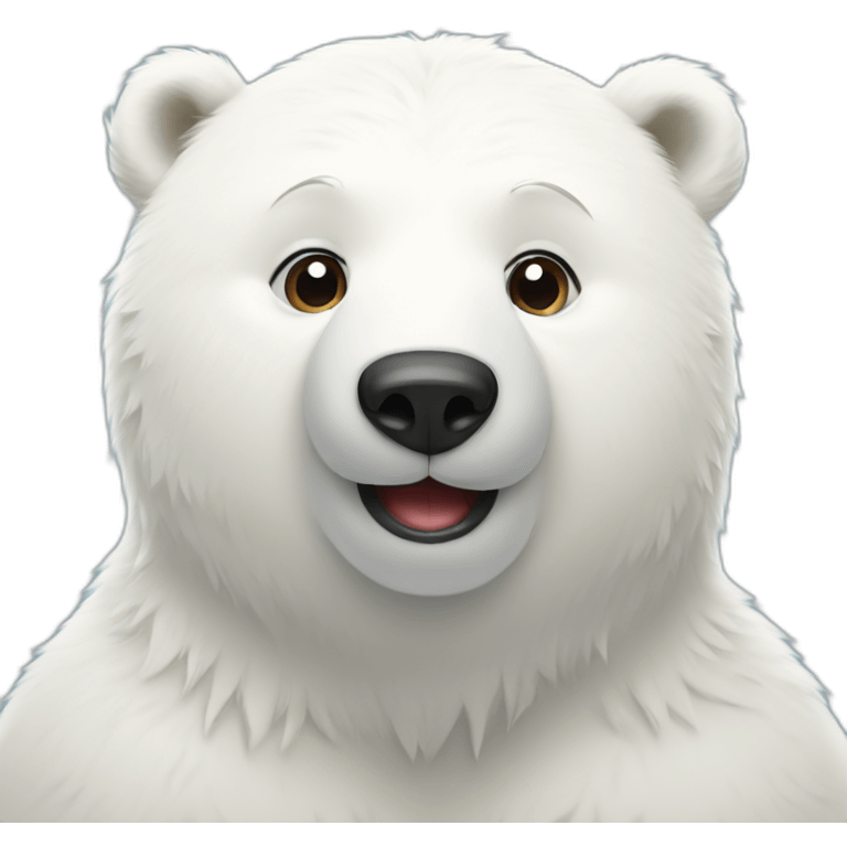 love cute polar bear emoji