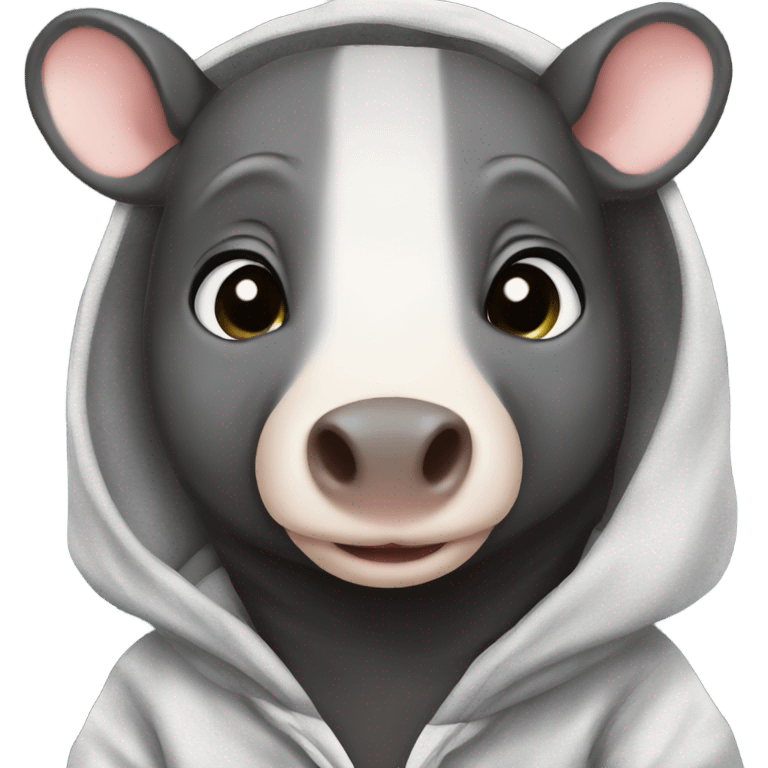 Baby tapir with hoodie  emoji