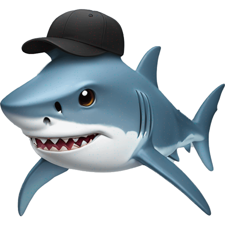 shark with a cap backwards emoji