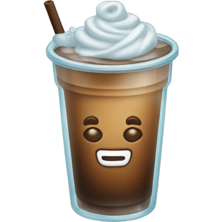 Iced coffe in a glass cup emoji