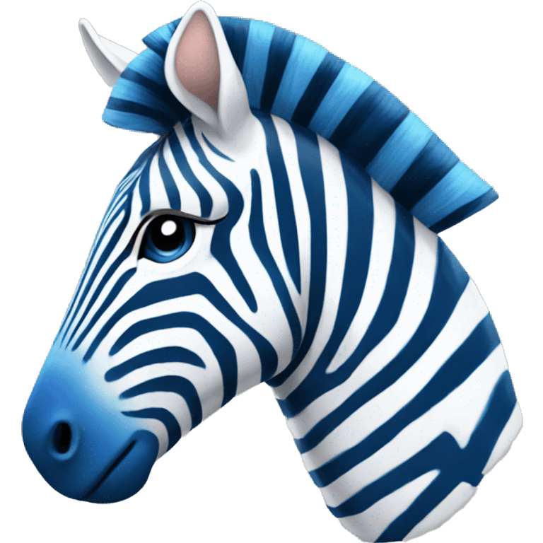 white blue zebra emoji