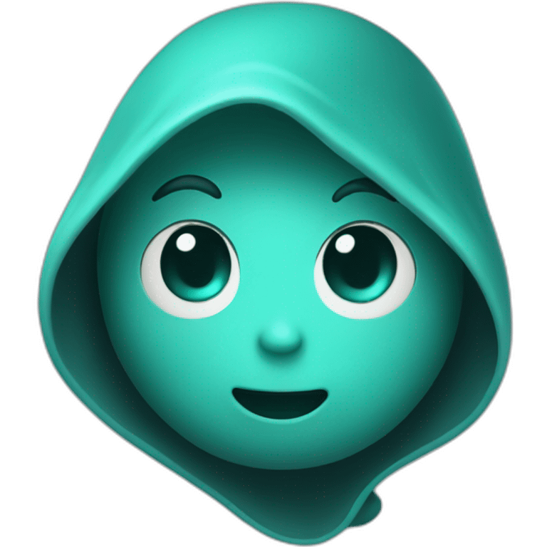 cute teal ghost emoji