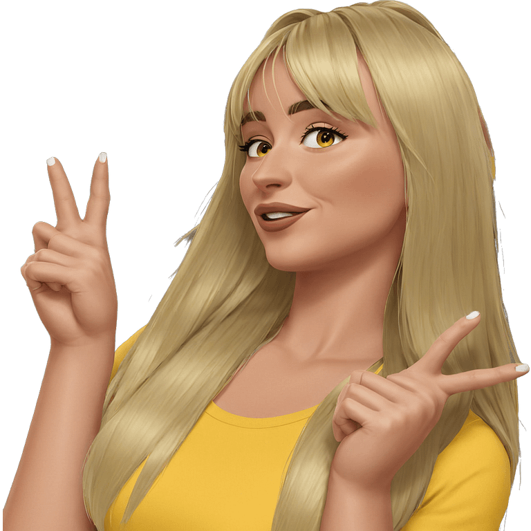 blonde girl in yellow shirt emoji