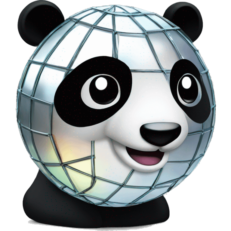 Panda disco ball emoji