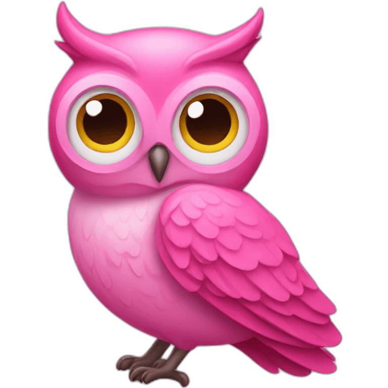 Pink owl emoji