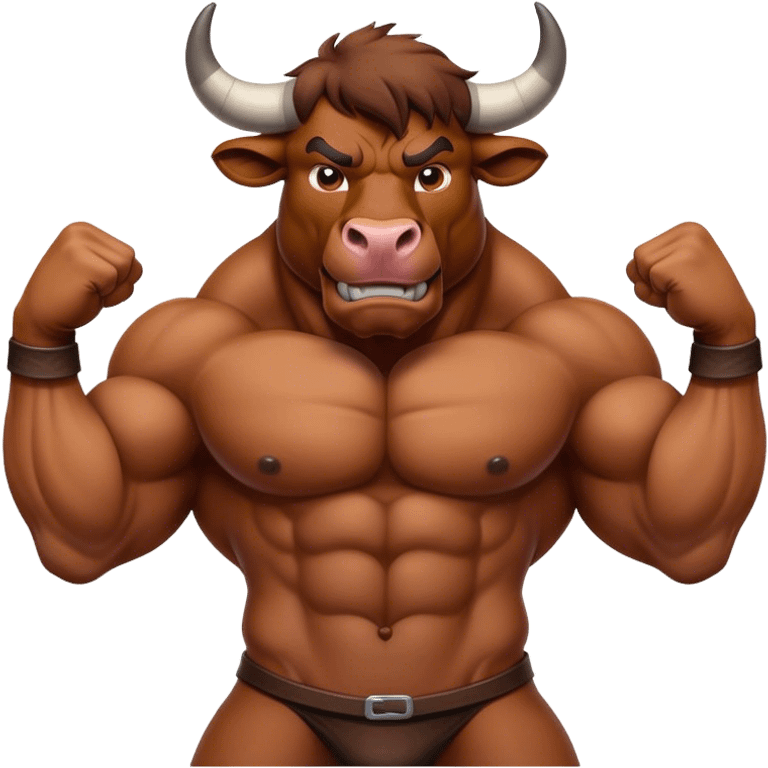 Bull flexing muscles emoji