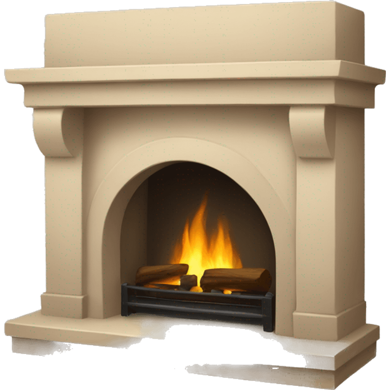 Beige fireplace emoji