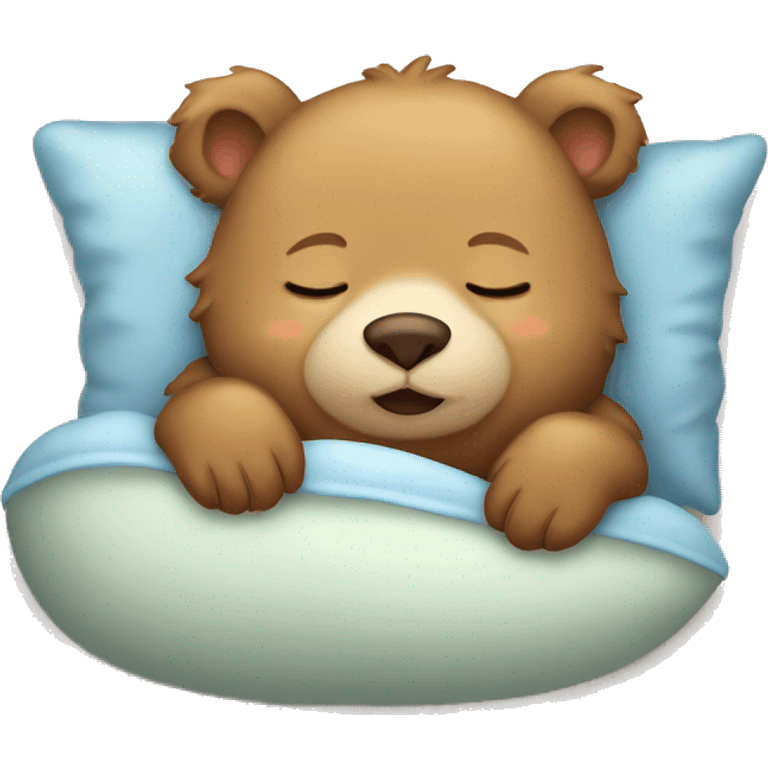 Cute baby bear sleeping emoji