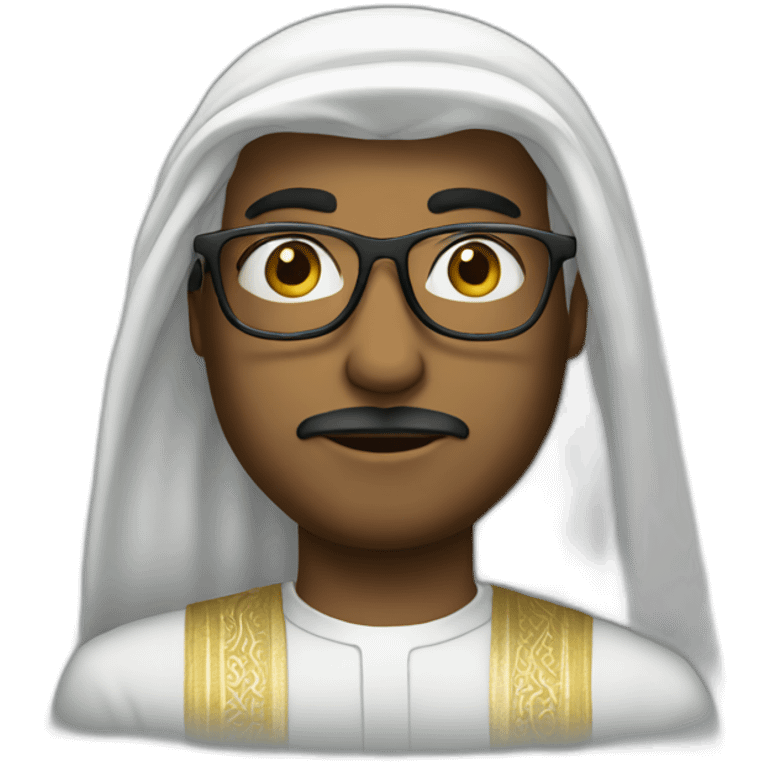 Saudi man with glasses emoji