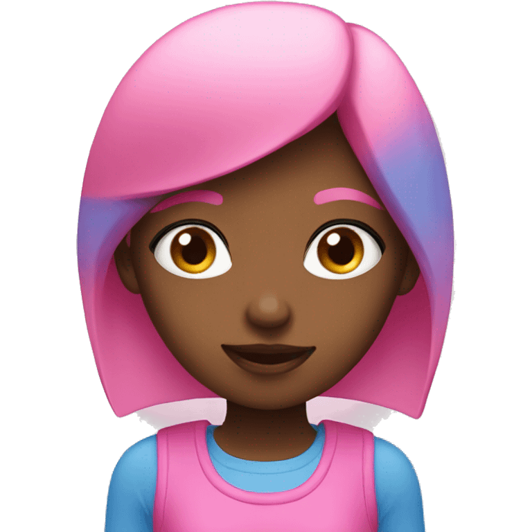 a blue and pink girl emoji