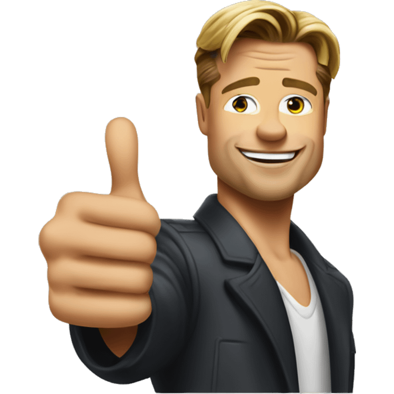 Brad pitt giving a thumbs up  emoji