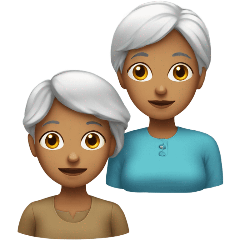 Grandmother with a girl emoji