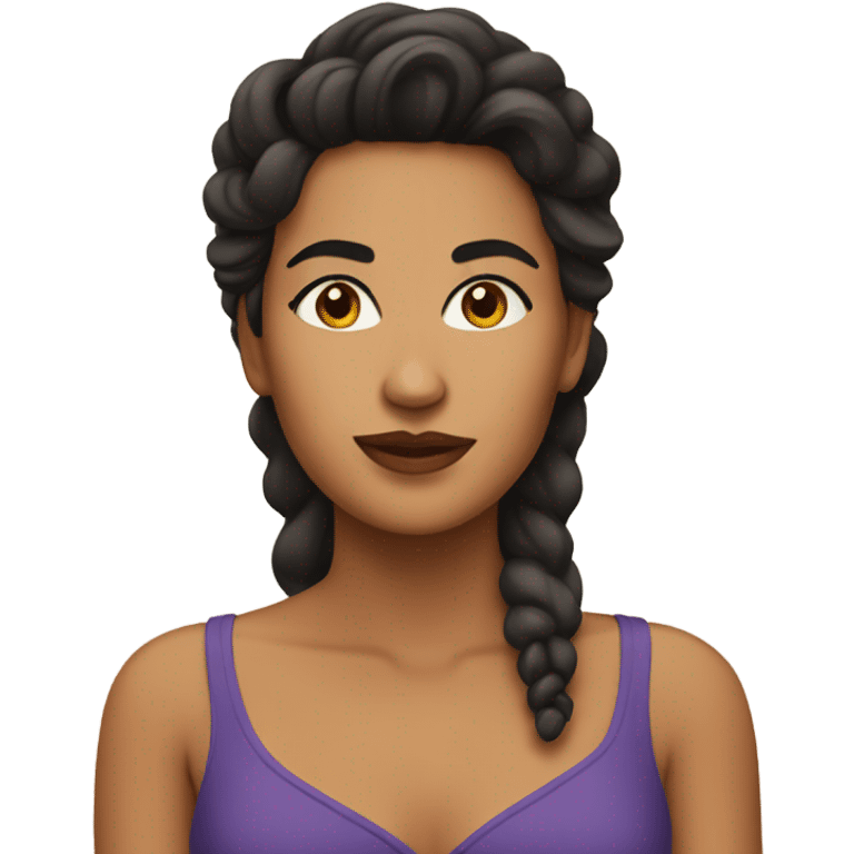 Latina with pointy chin emoji