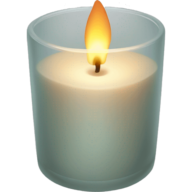 Candle in a powder-colored glass emoji