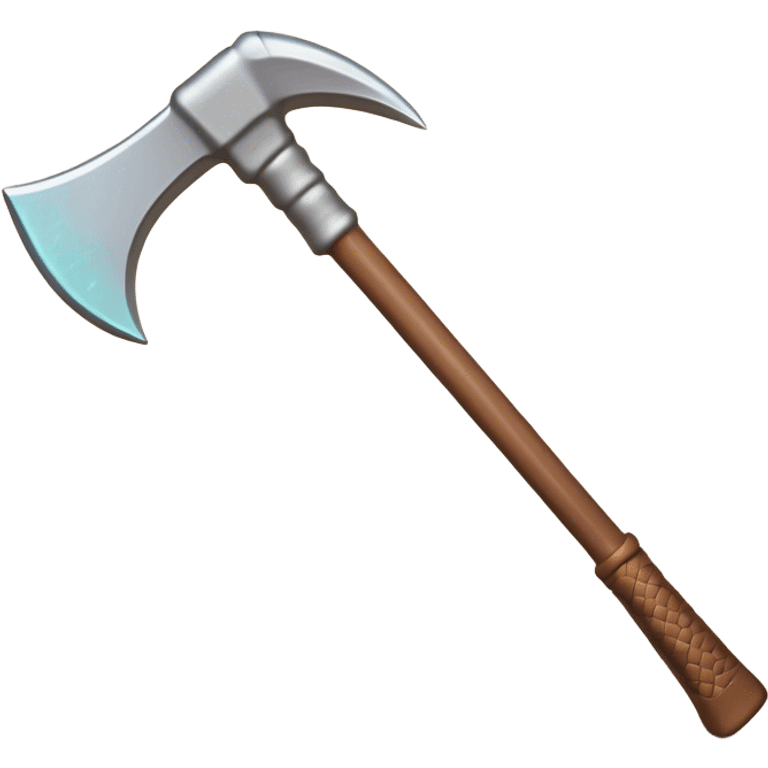 Clash of Clans aesthetic: Cinematic Playful Pixel 3D isometric Pickaxe Emoji, rendered in a 3D vector-style similar to standard emojis with minimal shading and bold, simplified shapes. A compact, distinct form with signature details, softly glowing with a pixelated adventure charm. Simplified yet unmistakably iconic, highly detailed and consistent, glowing with a soft radiance and high shine. Stylized with a touch of classic pixel-art charm and a soft glowing outline, capturing the essence of a beloved gaming relic with a friendly, playful manner! emoji