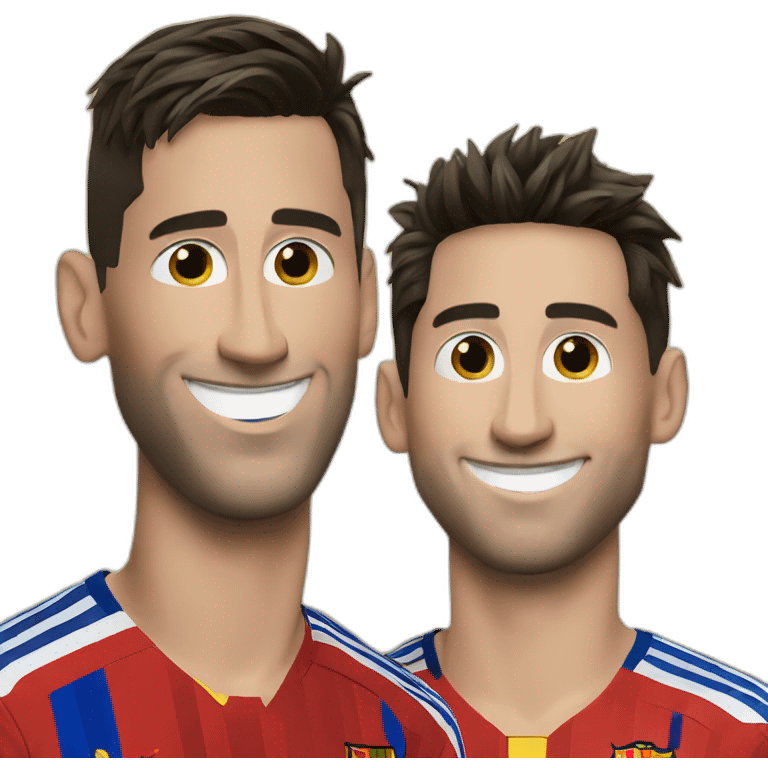 Cristiano avec Messi emoji