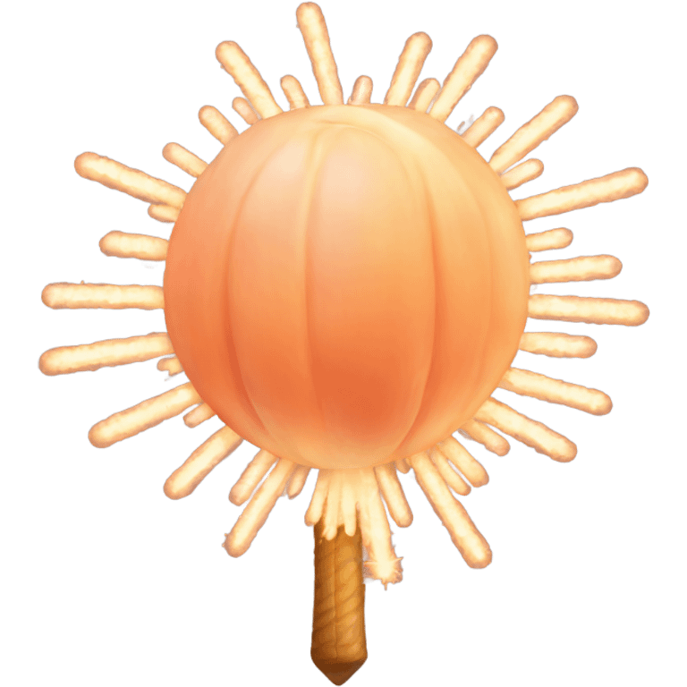 Peach colored firework emoji