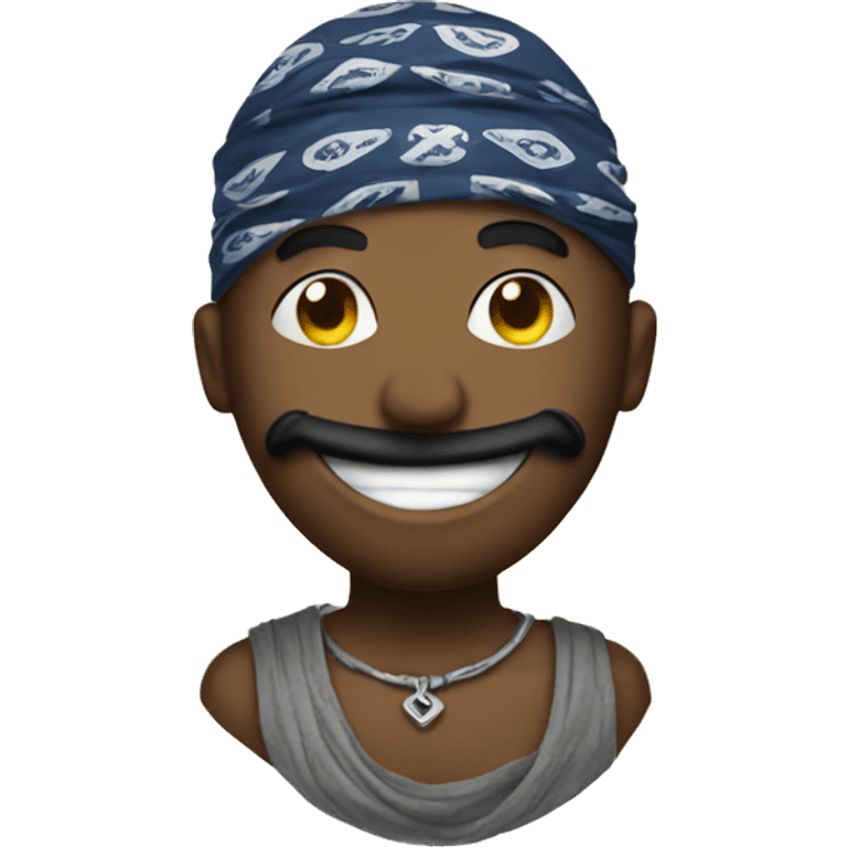 Emoji with bandana smiley I'm broke emoji