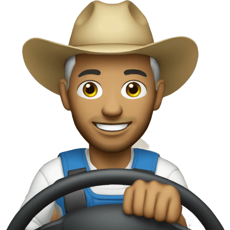 farmer driving a kia sportage  emoji