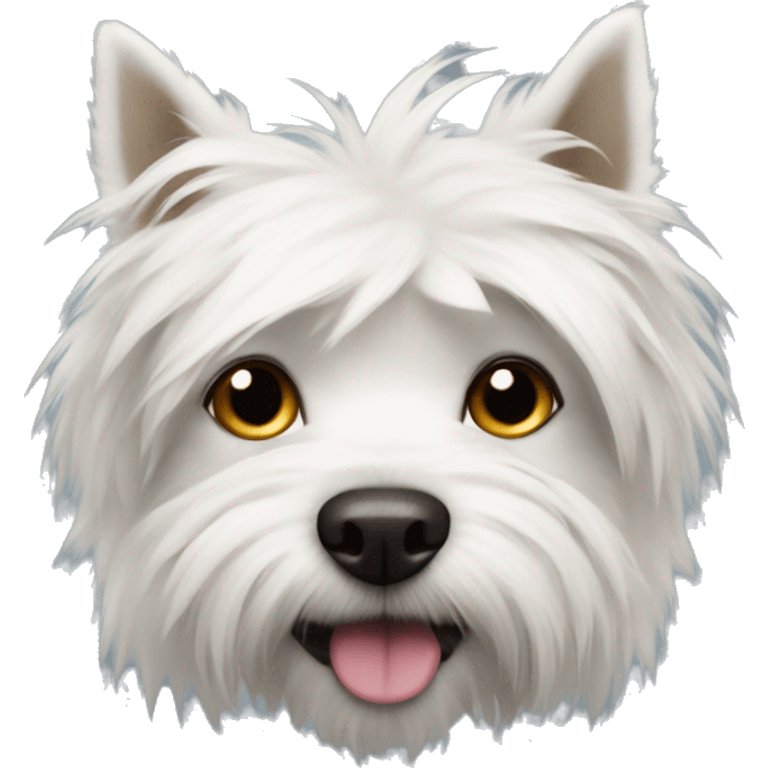 scruffy white dog emoji