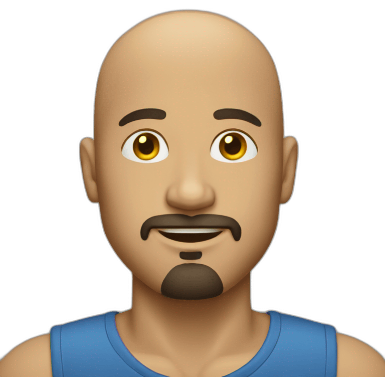 bald man with a goatee emoji