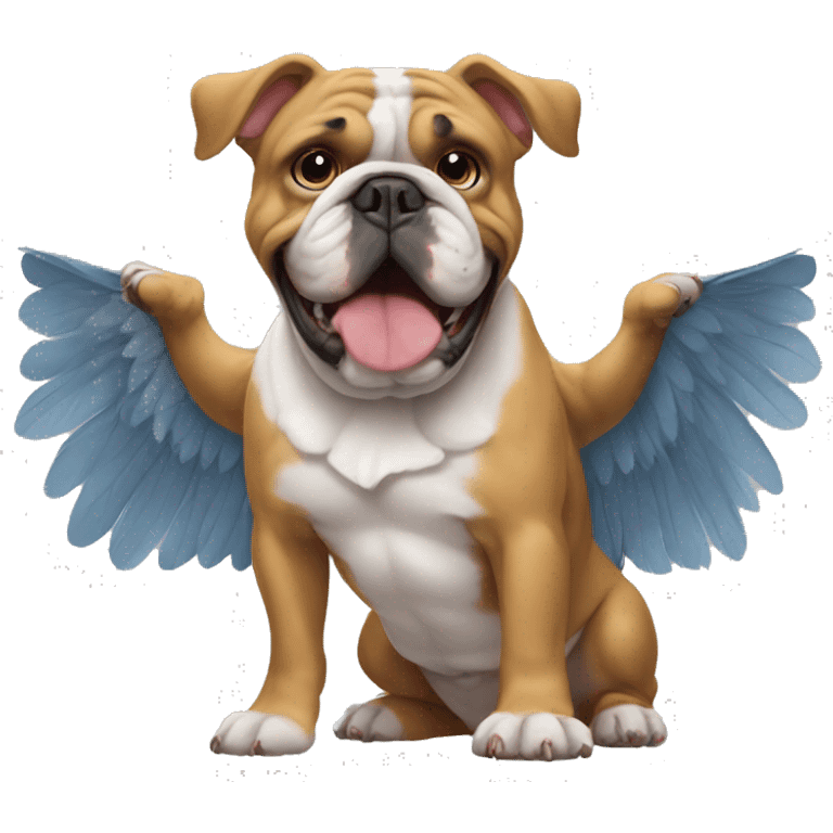 Bulldog with wings emoji