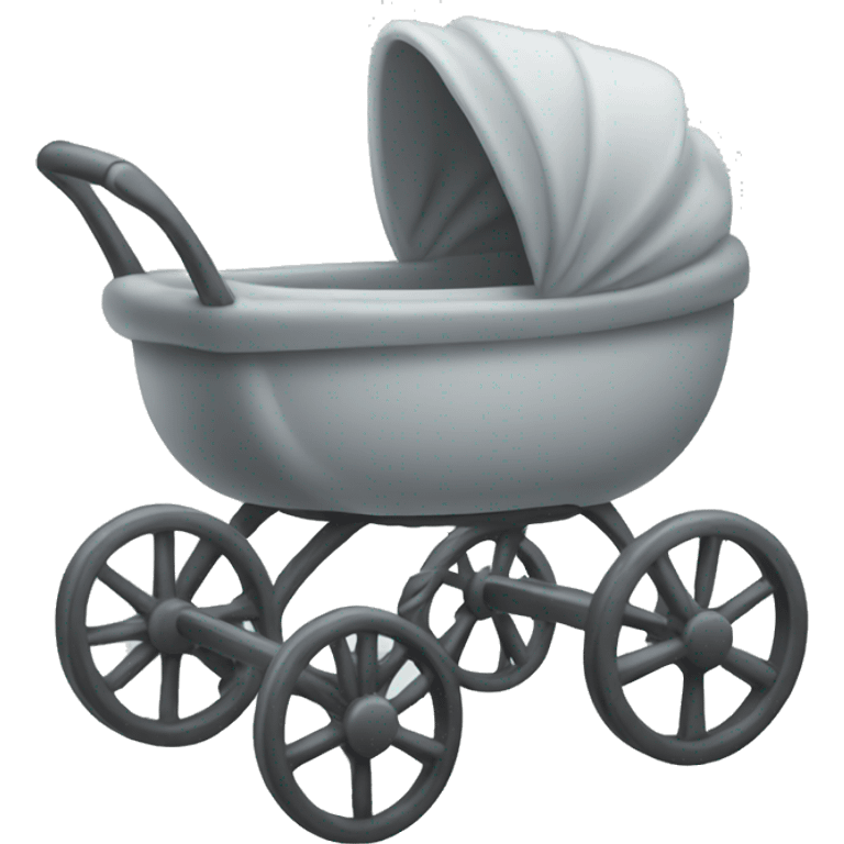 gray neutral baby buggy emoji