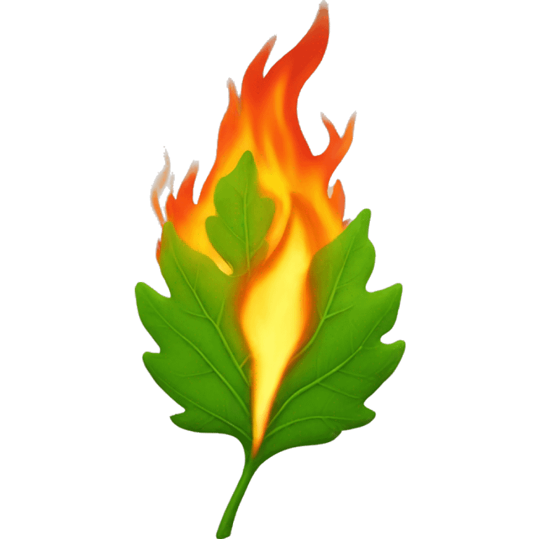 leaf on fire emoji