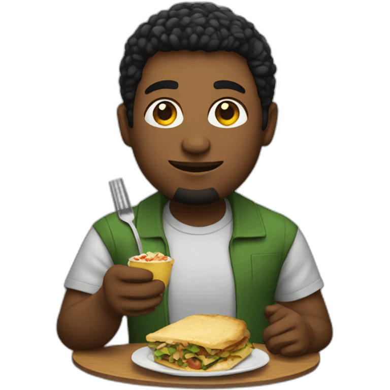 tech bro eating dinner emoji