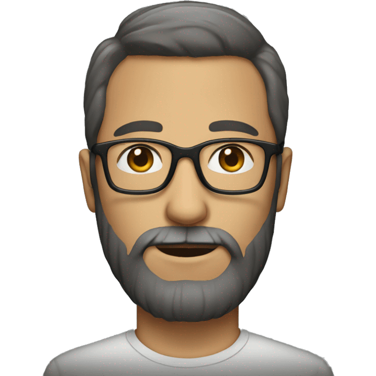 A man with beard and square glasses emoji