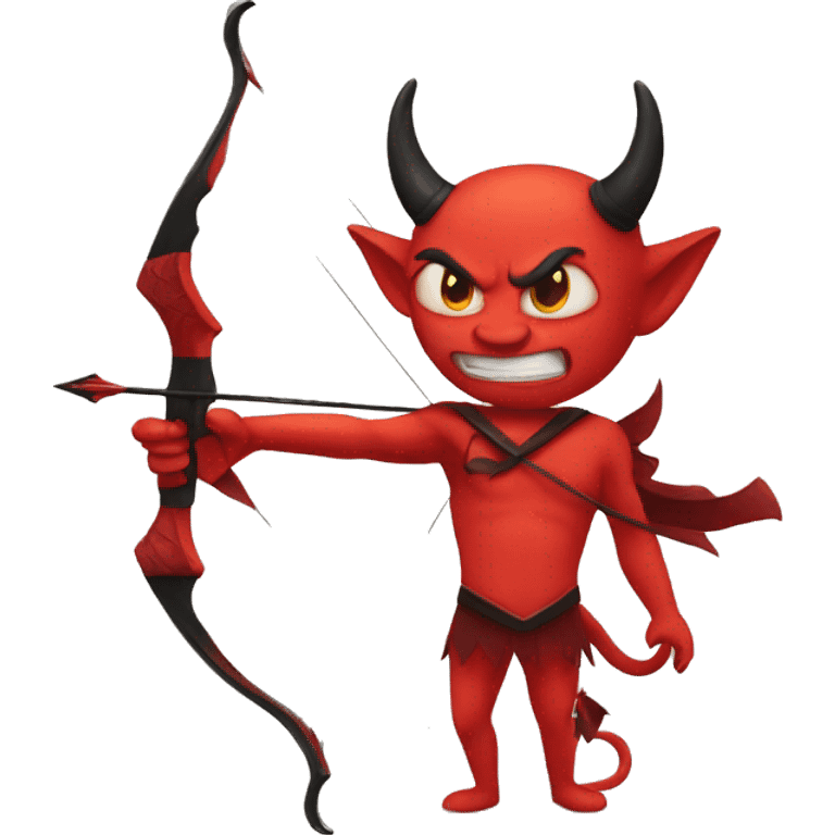 devil with bow and arrow  emoji