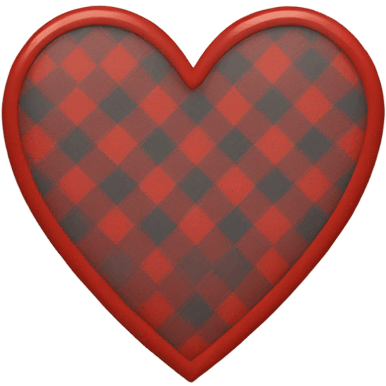 Red plaid heart emoji