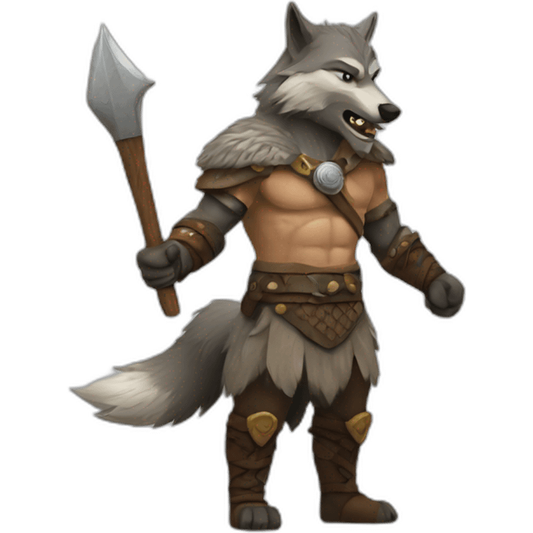 Viking wolf emoji