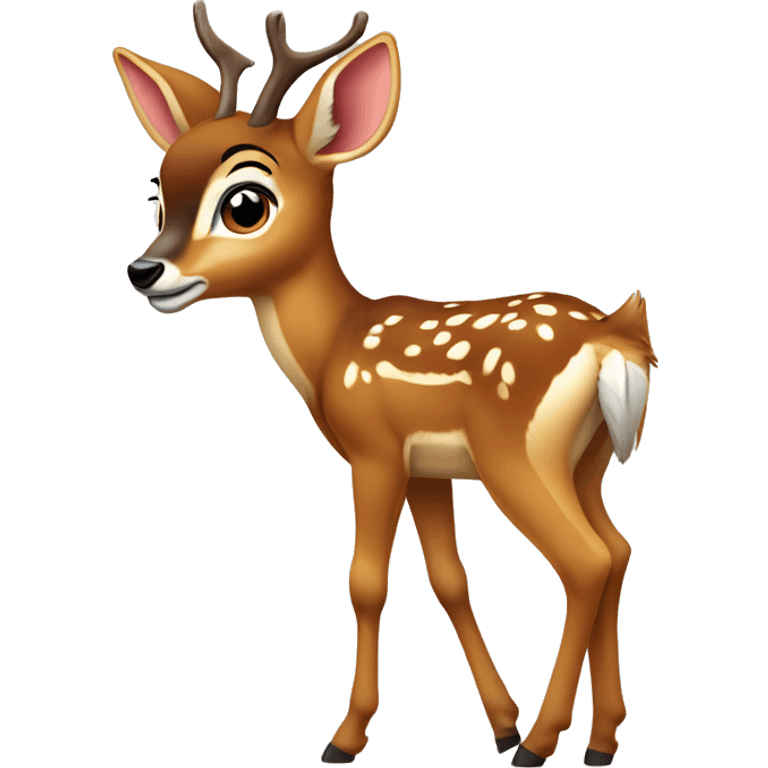 Bambi avec un noeux autour du cou emoji