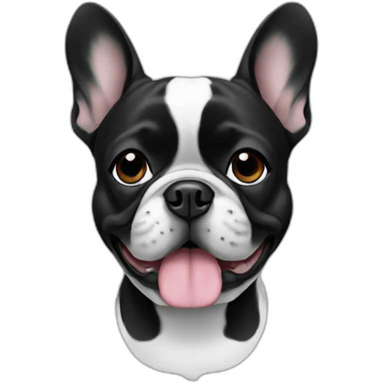 French-bulldog-Black and white emoji