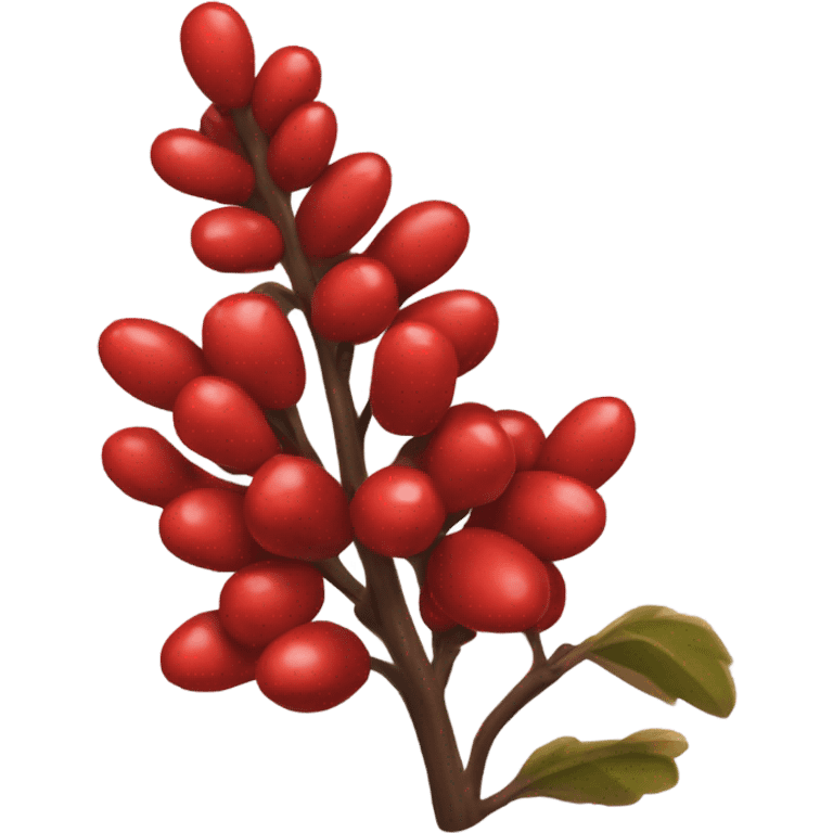 a one red barberry emoji