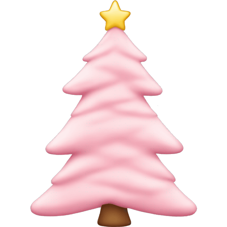 Pastel pink Christmas tree emoji