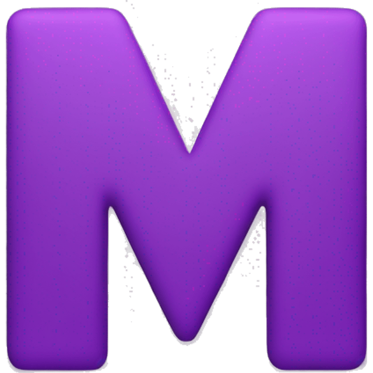 A letter M with purple colour background emoji