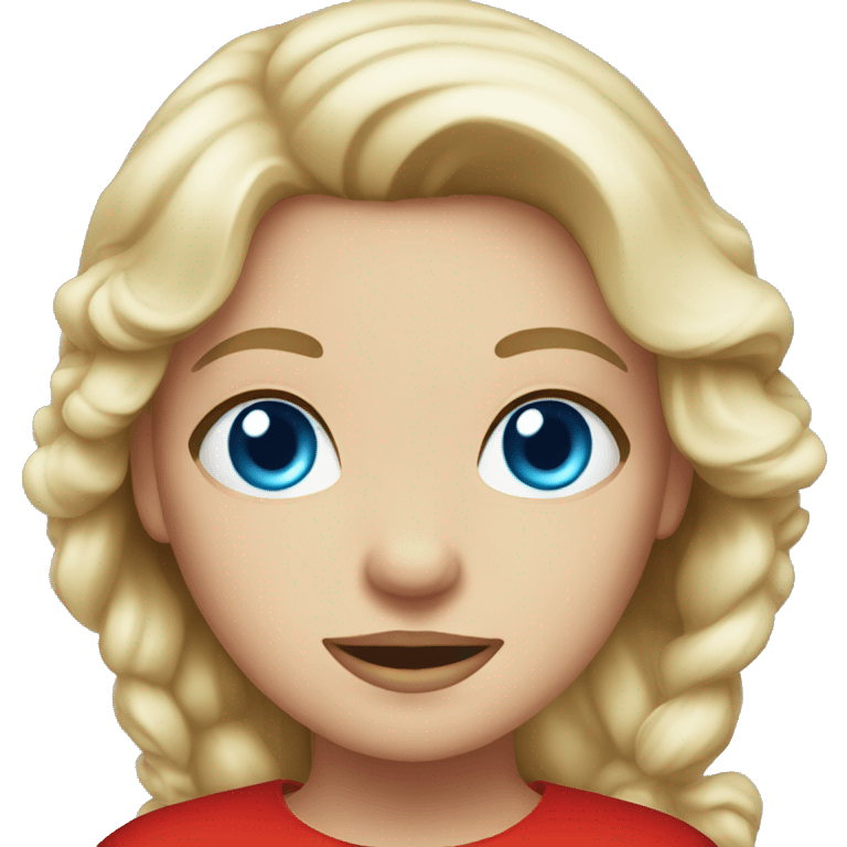 Santa Girl, blue eyes, blond hair emoji