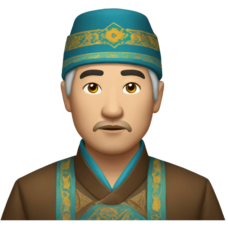 sad  Kazakh men photorealistic serious emoji