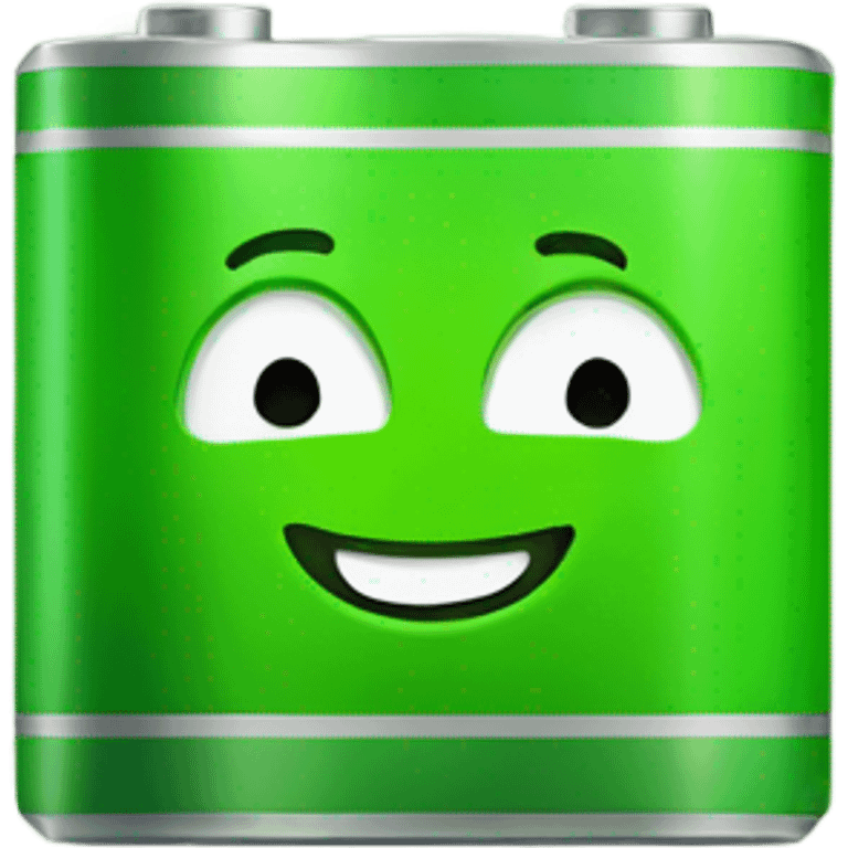 Green happy battery  emoji