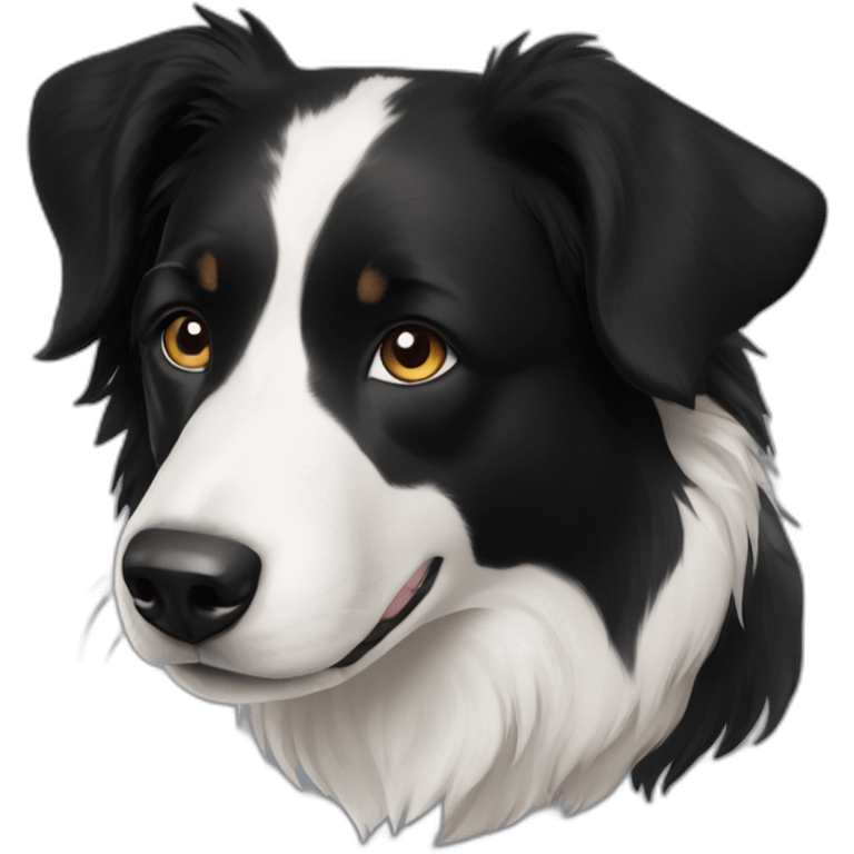 black and white border collie labarador mix emoji