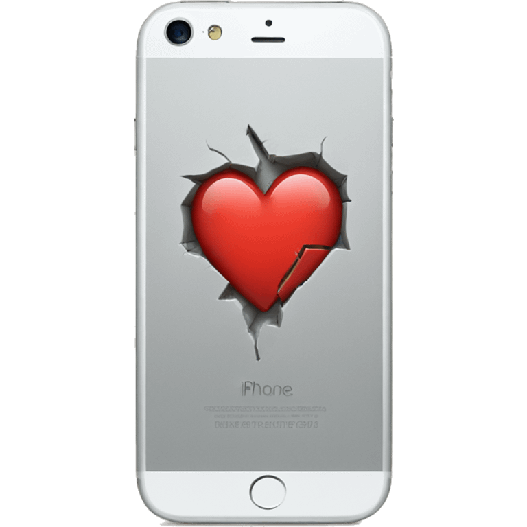 Iphone Broken Heart  emoji