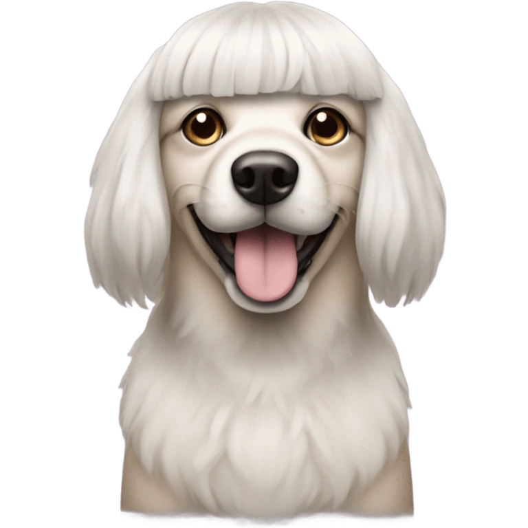 dog wearing a wig emoji